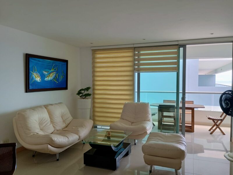 🌊 APARTAMENTO EN ARRIENDO CON VISTA AL MAR – CONDOMINIO BEACH CLUB, CRESPO, CARTAGENA 🌴
